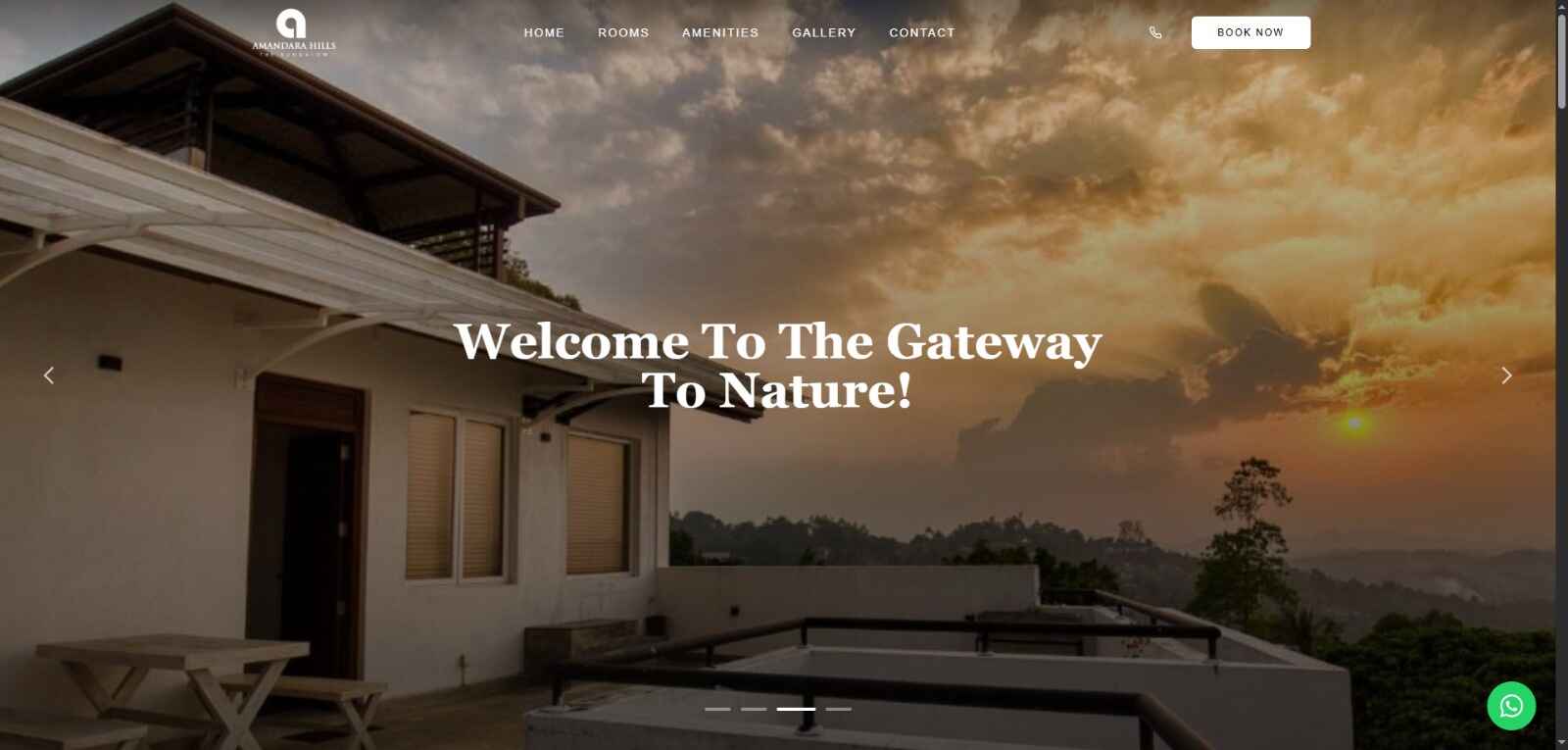 Amandara Hills Kandy website screenshot